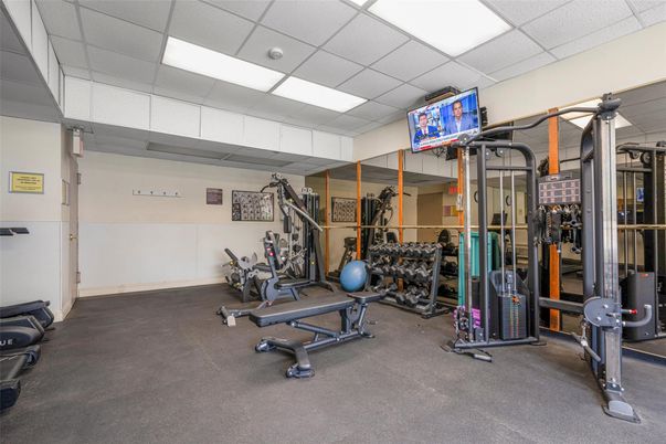 Fitness Equipment, Gym, Interior, Recessed Lighting