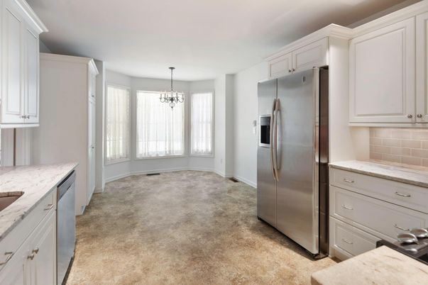 Chandelier, Interior, Kitchen, Stainless Steel Appliances