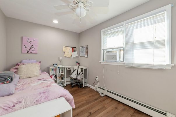 Bedroom, Home Office, Interior, Recessed Lighting, Wood Texture Flooring