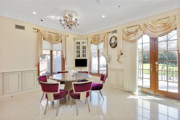 Chandelier, Dining room, Interior, Recessed Lighting