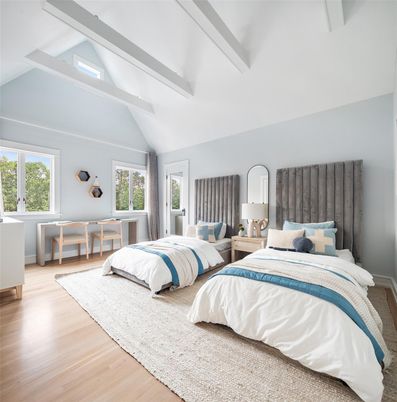 Bedroom, Interior, Wood Texture Flooring