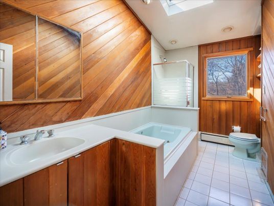 Bathroom, Interior, Wooden Walls
