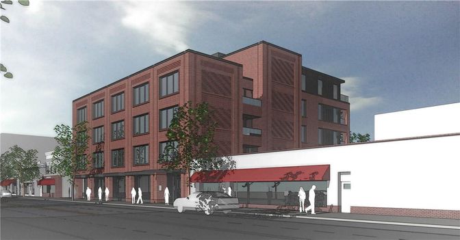 Exterior, Facade, Condo Building