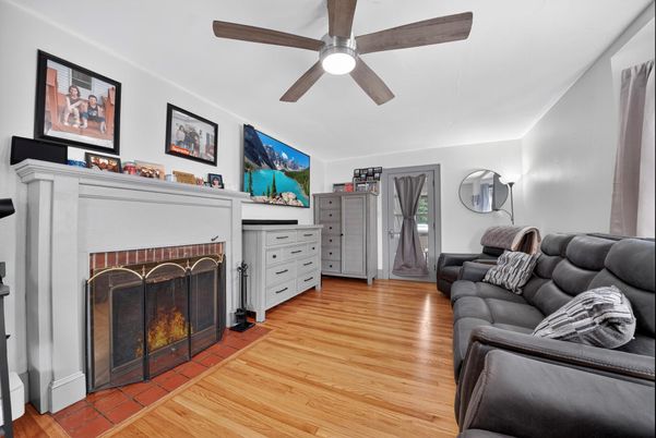 Fireplace, Interior, Living room, Wood Texture Flooring