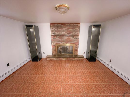 Empty room, Fireplace, Interior, Stone Walls