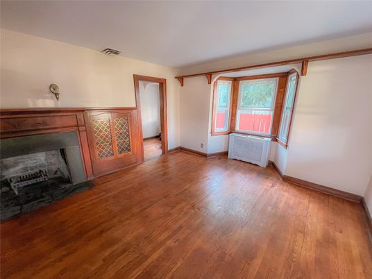 Empty room, Fireplace, Interior, Wood Texture Flooring