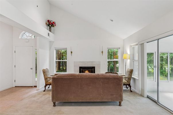 Fireplace, Interior, Living room, Recessed Lighting