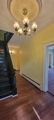 Chandelier, Interior, Wood Texture Flooring