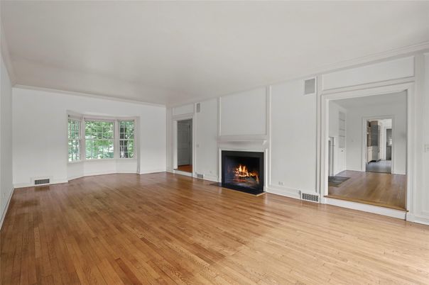 Empty room, Fireplace, Interior, Wood Texture Flooring