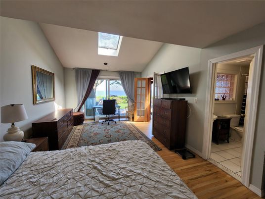 Bedroom, Home Office, Interior, Water, Wood Texture Flooring