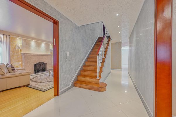 Fireplace, Interior, Recessed Lighting, Wood Texture Flooring