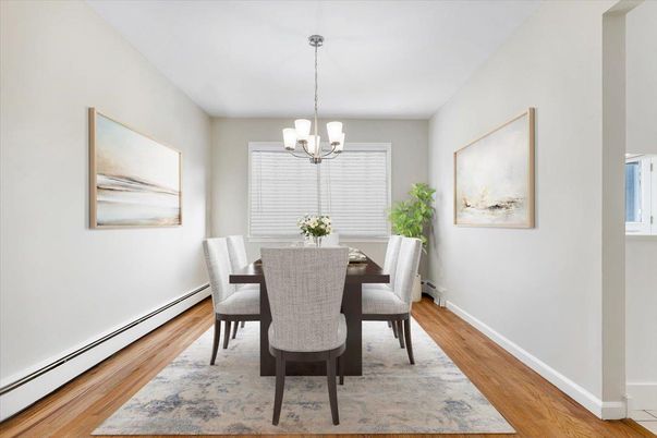 Chandelier, Dining room, Interior, Pendant Lights, Wood Texture Flooring