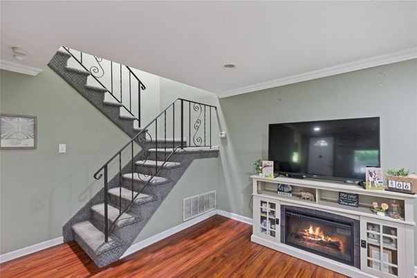 Fireplace, Interior, Wood Texture Flooring