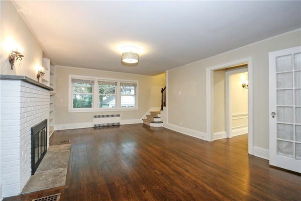 Empty room, Fireplace, Interior, Wood Texture Flooring