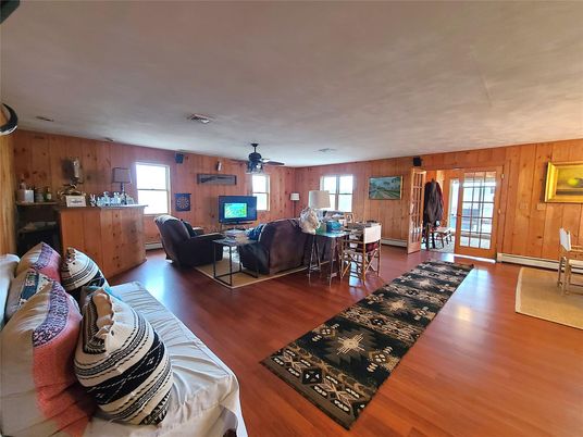 Dining room, Interior, Living room, Wood Texture Flooring, Wooden Walls