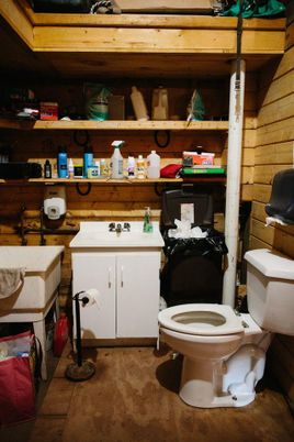 Bathroom, Interior, Wooden Walls