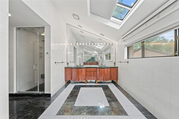 Bathroom, Glass Ceilings, Glass Shower, Interior, Recessed Lighting