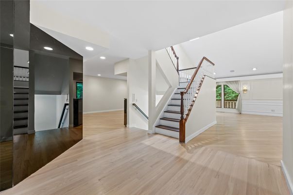 Elevator, Interior, Recessed Lighting, Wood Texture Flooring