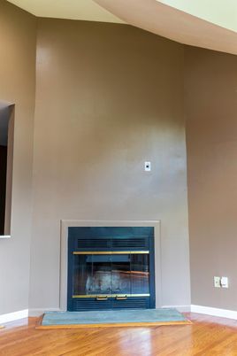 Fireplace, Interior, Wood Texture Flooring