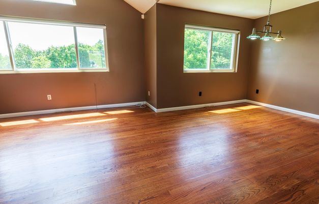 Empty room, Interior, Pendant Lights, Wood Texture Flooring