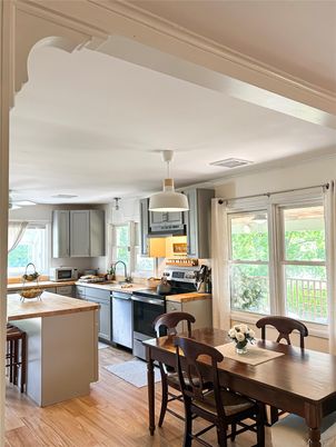 Dining room, Interior, Kitchen, Wood Texture Flooring