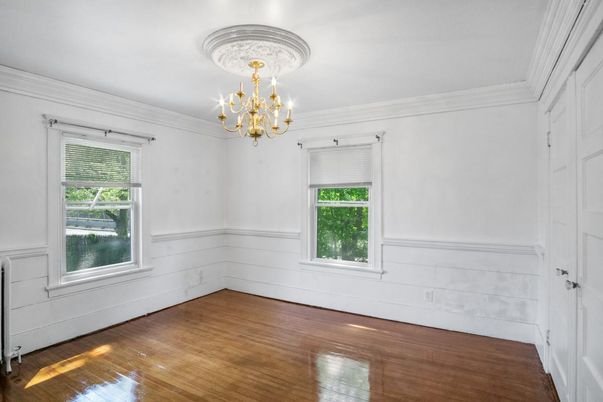 Chandelier, Empty room, Interior, Wood Texture Flooring