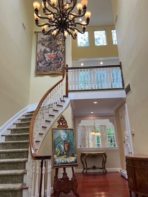 Chandelier, Interior, Recessed Lighting, Wood Texture Flooring