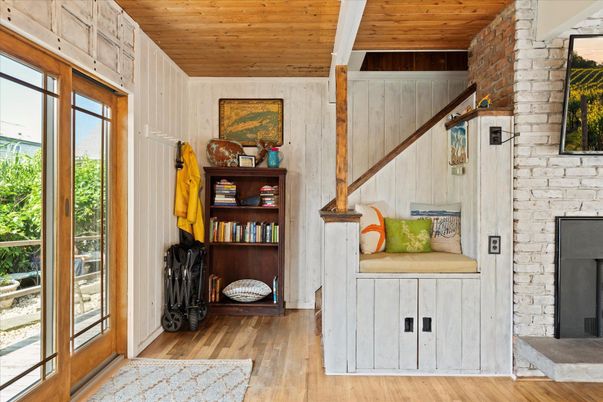 Interior, Stone Walls, Wooden Ceilings, Wood Texture Flooring