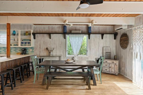 Dining room, Interior, Wooden Beams, Wood Texture Flooring