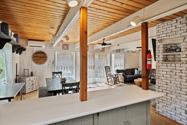 Interior, Stone Walls, Wooden Ceilings, Wood Texture Flooring
