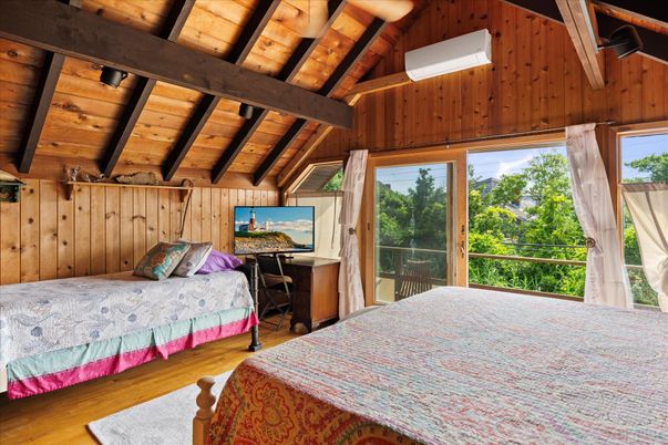 Bedroom, Interior, Wooden Beams, Wooden Ceilings, Wood Texture Flooring, Wooden Walls