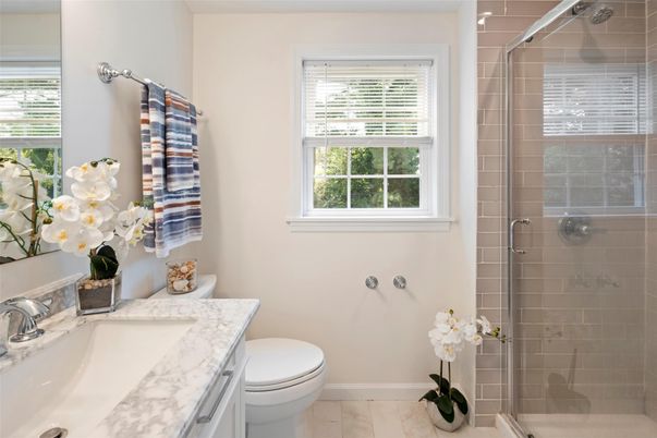 Bathroom, Glass Shower, Interior, Marble