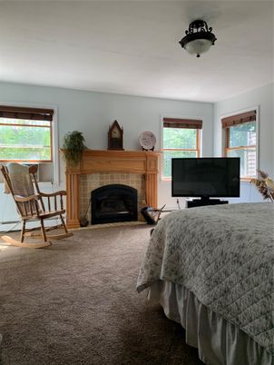 Bedroom, Fireplace, Interior