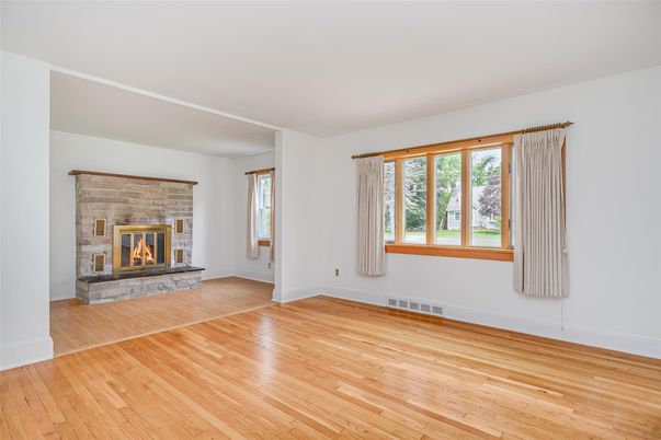 Empty room, Fireplace, Interior, Wood Texture Flooring