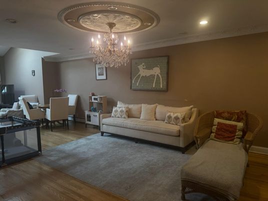 Chandelier, Dining room, Interior, Recessed Lighting, Wood Texture Flooring