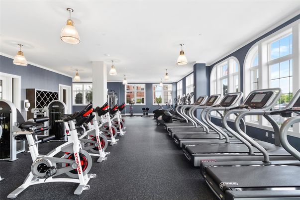 Fitness Equipment, Gym, Interior, Pendant Lights