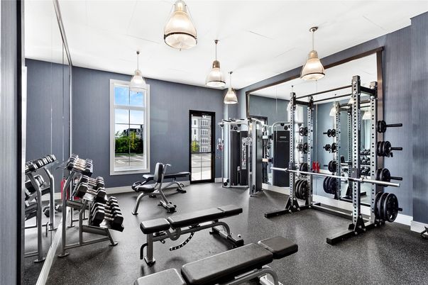 Fitness Equipment, Gym, Interior, Pendant Lights