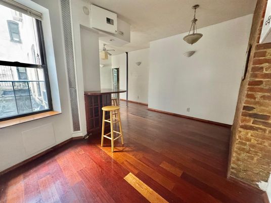 Interior, Stone Walls, Wood Texture Flooring