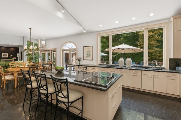 Dining room, Interior, Kitchen, Pendant Lights, Recessed Lighting