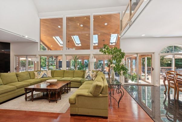 Interior, Living room, Recessed Lighting, Wooden Ceilings, Wood Texture Flooring