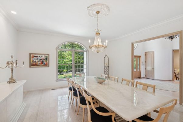 Chandelier, Dining room, Interior, Recessed Lighting