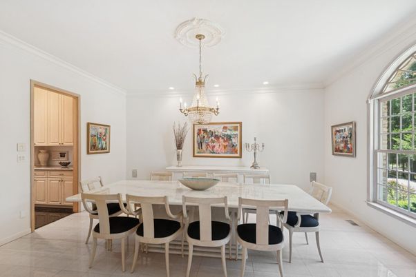 Chandelier, Dining room, Interior, Recessed Lighting