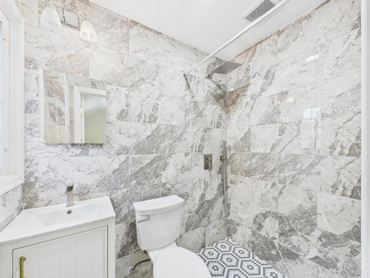 Bathroom, Interior, Marble Walls