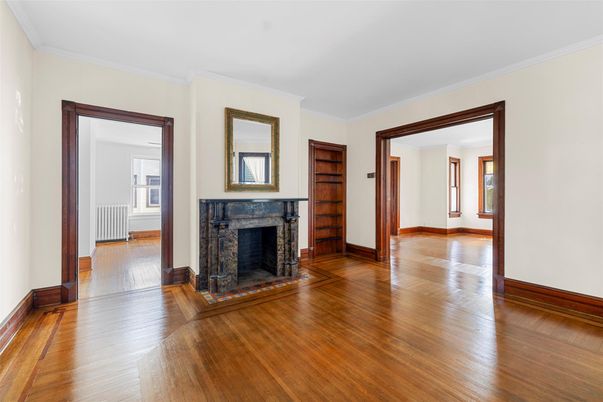 Empty room, Fireplace, Interior, Wood Texture Flooring
