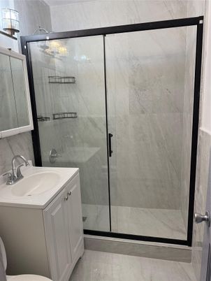 Bathroom, Glass Shower, Interior, Marble Walls