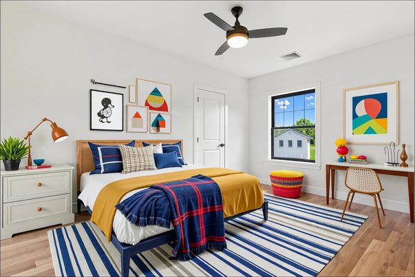 Bedroom, Interior, Wood Texture Flooring