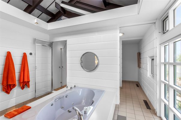 Bathroom, Interior, Wooden Beams