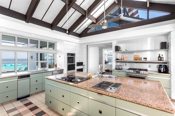 Interior, Kitchen, Recessed Lighting, Stainless Steel Appliances, Water