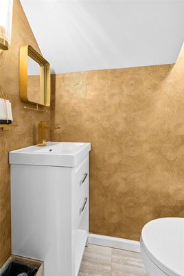 Bathroom, Interior, Wood Texture Flooring