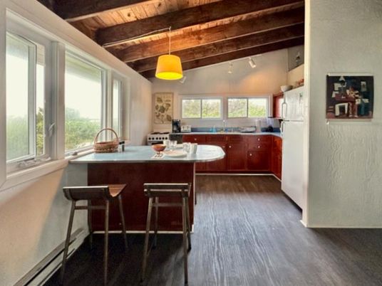 Interior, Kitchen, Pendant Lights, Wooden Beams, Wooden Ceilings, Wood Texture Flooring